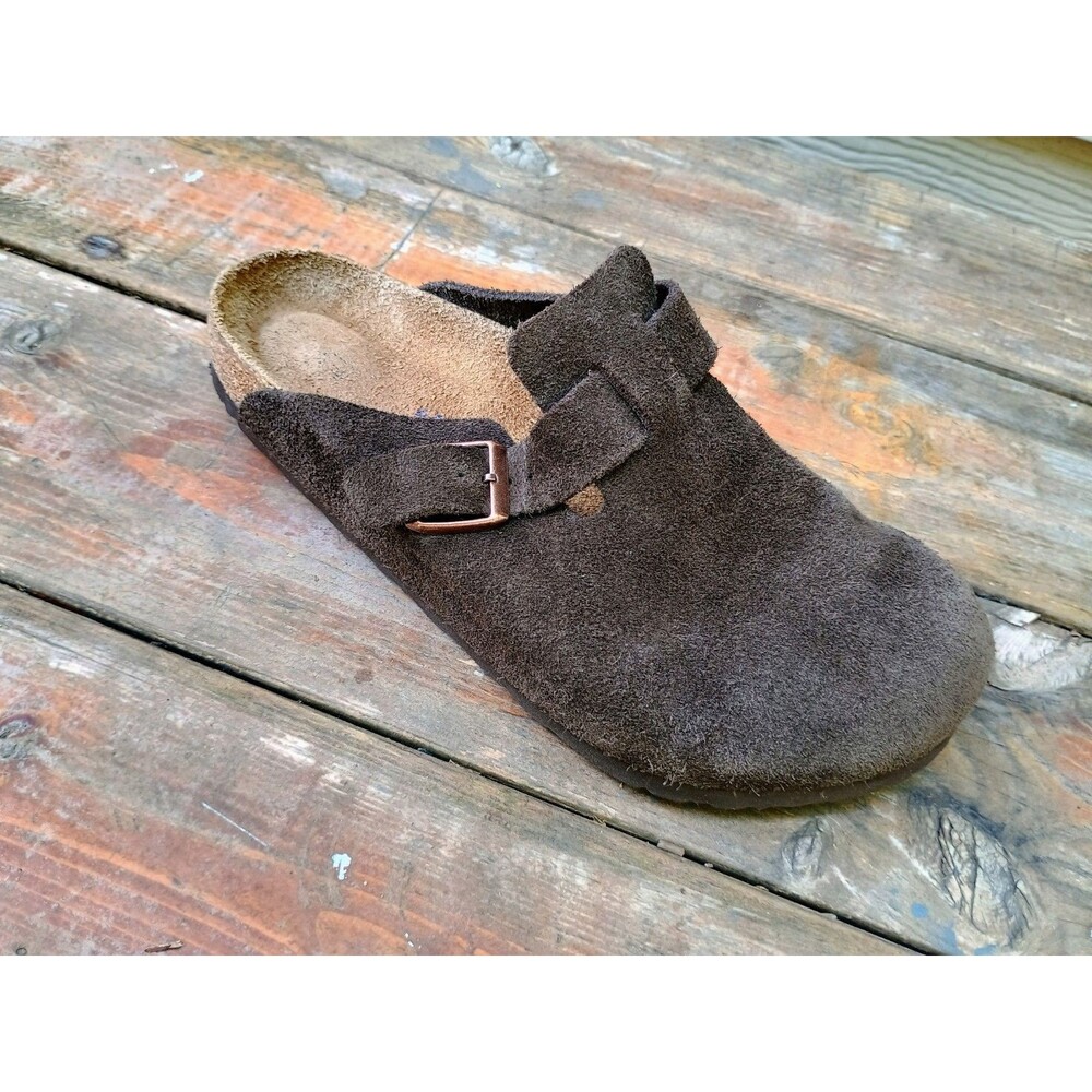 Birkenstock Boston Mocha Clogs Suede Shoe Size 44 SINGLE RIGHT SHOE AMPUTEE